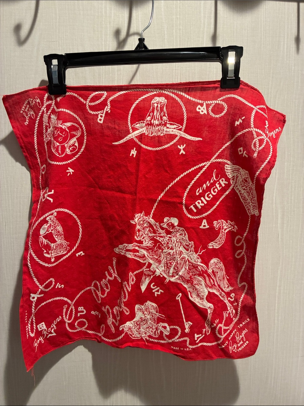 Vintage Roy Rogers and Trigger Bandanna